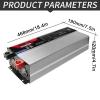 1000W 1500W 2000W 3000W Pure Sine Wave Inverter Power Converter,DC 12V/24V to AC 110V/220V with Remote Control LCD Display AC Outlets and 6 USB Port for Camping Outdoor Power Supply,24Vto220V-1500W ( view 4