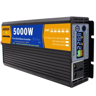Pure Sine Wave Inverter Peak 3000w 4000w 5000w 6000w 8000w Power Inverter DC 12V/ 24V/48V/60V to AC 110V 220V Voltage Converter,Voltage Solar Power Inverter,3000W-48Vto110V (Color : 5000W, Size : 24