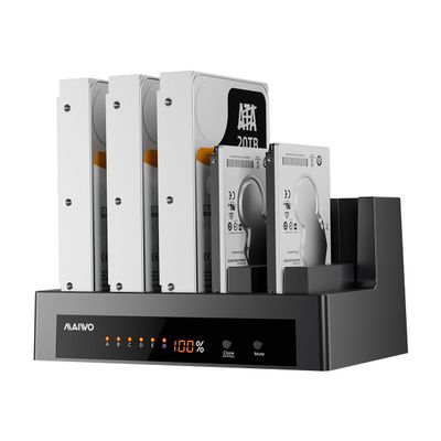 MAIWO 5 Bay External Hard Drive Docking Station for 2.5'' 3.5'' SATA HDD/SSD, USB3.0 HDD Dock with Offline Clone, 5 Bay Hard Drive Cloner Duplicator, 110TB Capacity Expansion