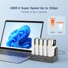 MAIWO 5 Bay External Hard Drive Docking Station for 2.5'' 3.5'' SATA HDD/SSD, USB3.0 HDD Dock with Offline Clone, 5 Bay Hard Drive Cloner Duplicator, 110TB Capacity Expansion view 3