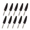 WUZDPRCJ 10Pcs Red and Black 4mm Solderless Side Stackable Banana Plug Connector Copper (Color : Black 10Pcs) view 2