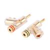 4Pcs 24K Gold Plated Lockable Speaker Cable Banana Connector Banana Plug (Color : Black 4PCS) view 4