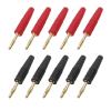 2mm Banana Plug Solder Type Connector Gold Plated Test Plugs Adapter, 5Pcs Red and 5Pcs Black view 1