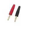 2mm Banana Plug Solder Type Connector Gold Plated Test Plugs Adapter, 5Pcs Red and 5Pcs Black view 2