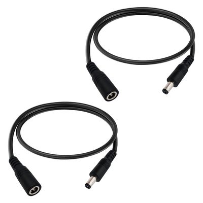 1.6FT DC Power Extension Cable 5.5mmx2.1mm 18AWG Male to Female 12V Extension Cable for CCTV Surveillance Camera Router LED Light Ba 2pcs