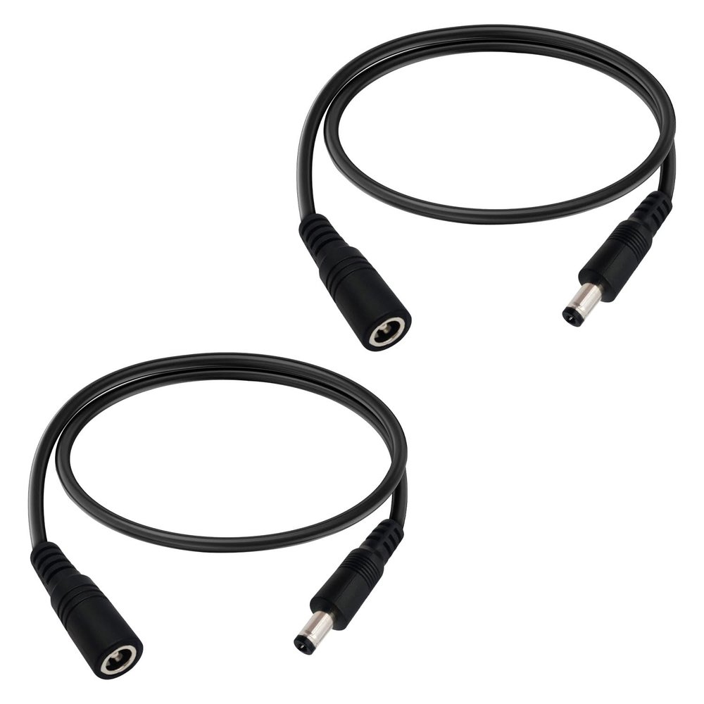 1.6FT DC Power Extension Cable 5.5mmx2.1mm 18AWG Male to Female 12V Extension Cable for CCTV Surveillance Camera Router LED Light Ba 2pcs