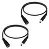 1.6FT DC Power Extension Cable 5.5mmx2.1mm 18AWG Male to Female 12V Extension Cable for CCTV Surveillance Camera Router LED Light Ba 2pcs view 1