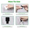 100pcs Hook and Loop Cable Ties, Sticky-Back Cable Straps, Cable Clip,Cord Organizer, Wire Management Household & Office Essentials(Gray) view 3
