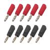 10Pcs Red and Black 4mm Solder Type Stackable Banana Plug Connector view 1