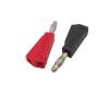 10Pcs Red and Black 4mm Solder Type Stackable Banana Plug Connector view 2