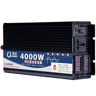 3000W 4000W 5000W Power Inverter Pure Sine Wave DC 12V 24V 48V 60V to AC 110V 220V Converter with Dual Display and AC Outlets for RV Truck Boat,3000W-48Vto110V (Color : 24Vto220V, Size : 4000W)