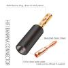 WUZDPRCJ 8pcs Red and Black 4mm Solderless Side Stackable Banana Plug 24k Gold Plated Speaker Cable Connector view 3