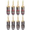 10pcs Gold Plated Pure Copper Banana Plugs Speaker Adapter Screw Speaker Plug Audio Connectors (Color : 5 Red 5 Black) view 1