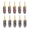 10pcs Gold Plated Pure Copper Banana Plugs Speaker Adapter Screw Speaker Plug Audio Connectors (Color : 5 Red 5 Black) view 2
