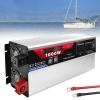 1000W 1500W 2000W 3000W Pure Sine Wave Inverter Power Converter,DC 12V/24V to AC 110V/220V with Remote Control LCD Display AC Outlets and 6 USB Port for Camping Outdoor Power Supply,24Vto220V-1500W ( view 1