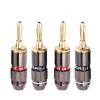 10pcs Banana Plugs Gold Plated Pure Copper Speaker Adapter Screw Speaker Plug Audio Connectors (Color : 10 Red) view 1