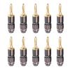 10pcs Banana Plugs Gold Plated Pure Copper Speaker Adapter Screw Speaker Plug Audio Connectors (Color : 10 Red) view 2