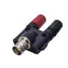 5PCS BNC to 4mm Banana Plug Socket Q9 Coaxial Connector Female Male Three-Way Audio Adapter (Color : Female to 2 Female, Size : 10 Pcs) view 1