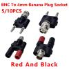 5PCS BNC to 4mm Banana Plug Socket Q9 Coaxial Connector Female Male Three-Way Audio Adapter (Color : Female to 2 Female, Size : 10 Pcs) view 3