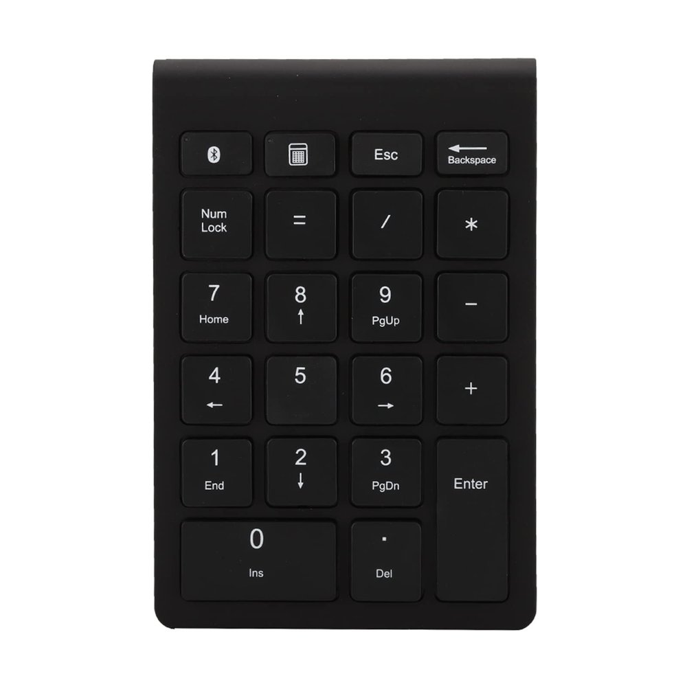 Locadence 22 Keys Numeric Keypad, BT 5.0 3 Million Times Exceptional Longevity Ergonomic Design Ultrathin Numeric keypad for Laptop PC Desktop Notebook (Black)