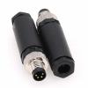 M8 4 Pin Male A Code Plug Industrial Circular Sensor Connector Aviation 8mm Waterproof IP67 Connector 2PCS view 4