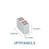 CIZVVEOC Distribution Block PTFIX 2.5mm 2/4/6/7/12/13/18/19 Connection Push-in Electric Power Terminal Block Connector Mount on Din Rail (Color : PTFIX4X2.5, Size : Gray) view 2