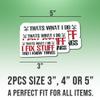 (2pcs) Mechanic Stickers Blue Collar Decals Thats What I Do I Fix Stuff Funny Vinyl Stickers, Weather-Resistant Sticker for Water Bottles, Laptop, Window, Car 2pcs Size 3" view 2