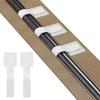 100pcs Hook and Loop Cable Ties, Sticky-Back Cable Straps, Cable Clip,Cord Organizer, Wire Management Household & Office Essentials (White) view 1