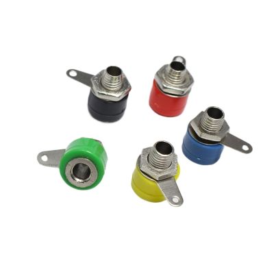 10pcs 4mm Copper Panel Banana Socket,Solder Type Jack Adaptor Connector for Panel Installation 30VAC-60VDC/ Max 24A (Color : Green)
