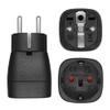 (2 Pack) Schuko to EU European Standard Socket Power Adapter,Toptekits Schuko CEE7/7 Male to Euro Female Socket Power Adaptor (Schuko to EU Female), black view 3