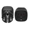 (2 Pack) Schuko to EU European Standard Socket Power Adapter,Toptekits Schuko CEE7/7 Male to Euro Female Socket Power Adaptor (Schuko to EU Female), black view 4