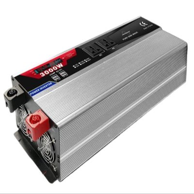 Pure Sine Wave Power Inverter DC 12V/24V to 110V/220V Converter Adapter with 6 USB Port & 2 AC Outlets Remote Controller for Truck Car & Emergency,12Vto110V-3000W (Color : 24Vto110V, Size : 3000W)