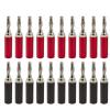 20Pcs 4mm Nickel/Chromium Plating Adapter Wire Cable Audio Speaker Banana Plug Connector (Color : 20 Black) view 1
