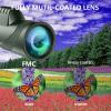 Meonddizio 80X100-Monocular-Telescope High Definition with Smartphone Holder & Tripod, High Power Monoculars for Adults with Zoom Focus, Compact Monocular for Wildlife Bird Watching Hunting, Green-e view 4