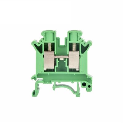 CIZVVEOC 10Pcs UK10N UK10 Screw Feed-Through DIN Rail Terminal Block UK 10mm Cable Plug Multi-Color Universal Wire Electrical Connector (Color : UK10N-Green, Size : 10 Pcs)