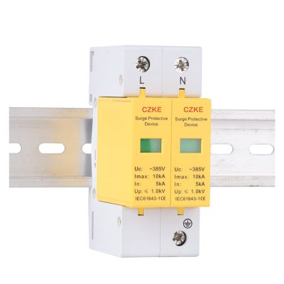 EAMOM 2P Surge Protective Device AC SPD 385V House Surge Protector Protective Low-Voltage Arrester Device (Color : 2P, Size : 10-20kA)