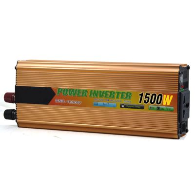 1500W/2000W Home Car Inverter DC 12V 24V 48V 60v to AC 220V High Power Solar Inverter Car Power Inverter with 1 AC Power 1 USB Port (Color : 2000W, Size : 12V-220V) (Color : 1500W, Size : 24V-220V)