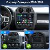 [4Core+64GB] Car Radio Stereo for Jeep Compass Patriot 2010-2016: Upgrade 5G WiFi 10.4" 1280 * 800 Touchscreen Head Unit Wireless Carplay Android Auto Bluetooth GPS FM SWC Backup Camera view 2