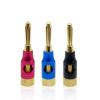 6Pcs 4mm Metal Pure Copper Gold-Plated Banana Connector for Audio Video Speaker Cable Solderless Side Stackable Banana Plug (Color : Purple 6Pcs) view 3