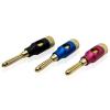 6Pcs 4mm Metal Pure Copper Gold-Plated Banana Connector for Audio Video Speaker Cable Solderless Side Stackable Banana Plug (Color : Purple 6Pcs) view 4
