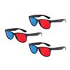 3Pcs Red and Blue 3D Glasses Universal TV Movie Dimensional Video Frame 3D Glasses DVD Game Glass 3D Style Glasses for 3D Movies Games, 3D Viewing Glasses, Televisions and Video view 1