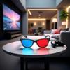 3Pcs Red and Blue 3D Glasses Universal TV Movie Dimensional Video Frame 3D Glasses DVD Game Glass 3D Style Glasses for 3D Movies Games, 3D Viewing Glasses, Televisions and Video view 4