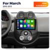 8+128GB 8Core Car Radio Stereo for Nissan March 2010-2013 Dash Kit Car GPS Navigation,9" IPS Touch Screen Head Unit with Car-Play & Android Auto/SWC/DSP/Rear View view 3