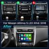 4+64GB 8-Core 9" Car Radio Stereo for Nissan Altima V 5 L33 2014-2018 Dash Kit, Android 13 GPS Navigation Multimedia Player with Car-Play Android Auto/Rear View view 2