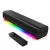 Sound Bar for Smart TV, 16'/60W Soundbar with Impactful Bass, Dynamic Light and Remote Control, Wall Mountable TV Speakers with Bluetooth/Optical/3.5MM AUX for Gaming/PC/Projector view 1