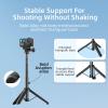 LICHIFIT Extendable Tripod Selfie Stick for DJI OSMO Pocket 3 / Action 4 Length Adjustable Extension Rod with Gimbal for Insta360 ONE X3 / X2 Action Camera Base Bracket Mount Holder Accessories view 4