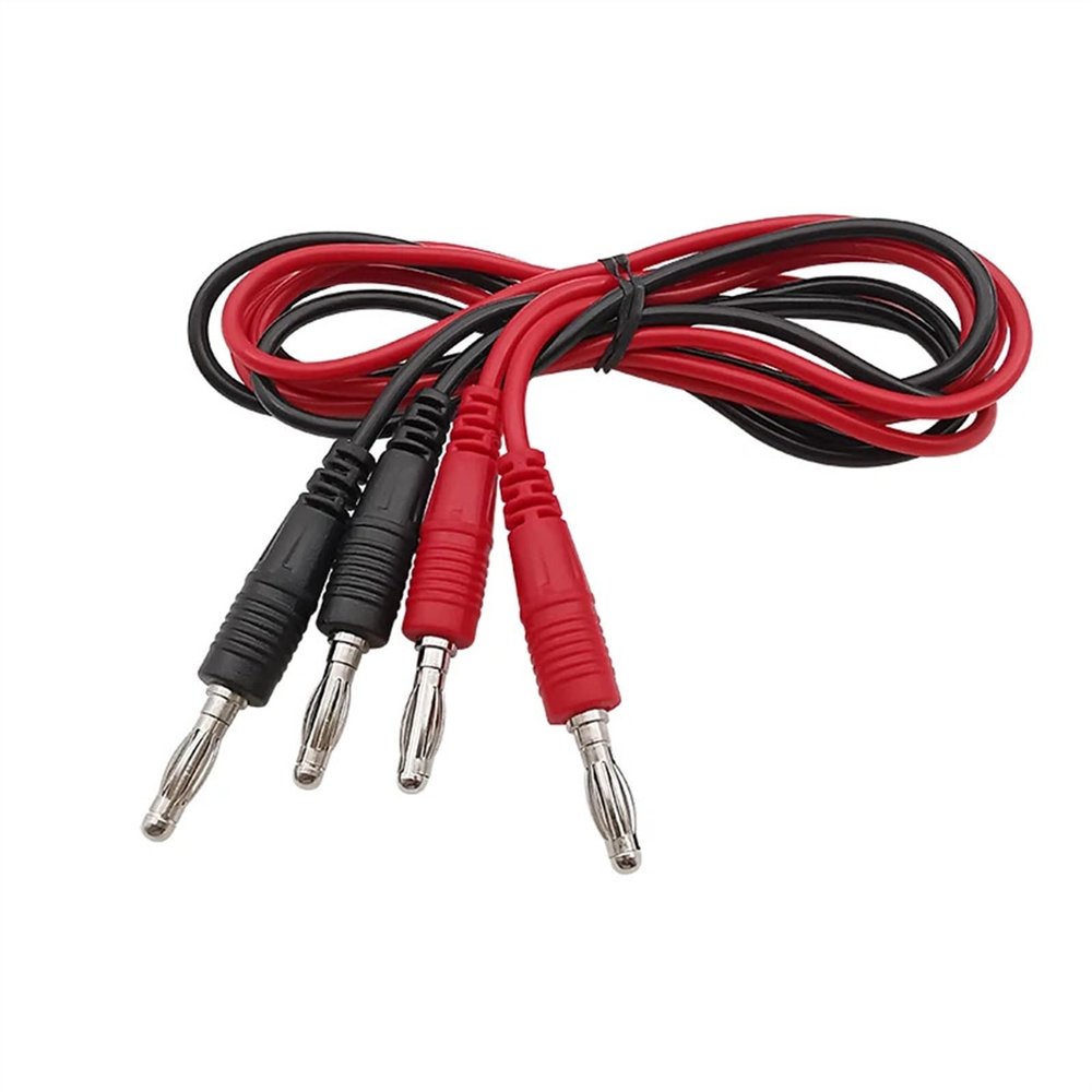 WUZDPRCJ Red Black 4mm Banana Plug Test Leads Connector 4mm Banana Plugs Male Flexible Wire Cable for Power Electronic Testing Multimeter