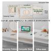 Adjustable Standing Laptop Queen Size Mobile Overbed Desk, Overbed Table Overbed Table With Brakeable Wheels, Computer Desk Standing Workstation Food Tray Desk, Over Wheelchair Table, ( Color : Yellow view 4