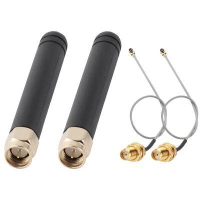 Geekstory 2 PCS LoRa Antenna 915MHz 2DBI with U.F.L I-P.EX to SMA Connector for Lora Board ESP32 Lora32u4 II WiFi Lora32 15cm