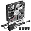 120mm x 25mm Computer Fan with AC Plug, Variable Speed Controller (3V-12V)  AC 100-240V Compatible for PC Case, Xbox, PlayStation, DVR, RV Fridge, Cabinet, Greenhouse & DIY Electronics Cooling view 1